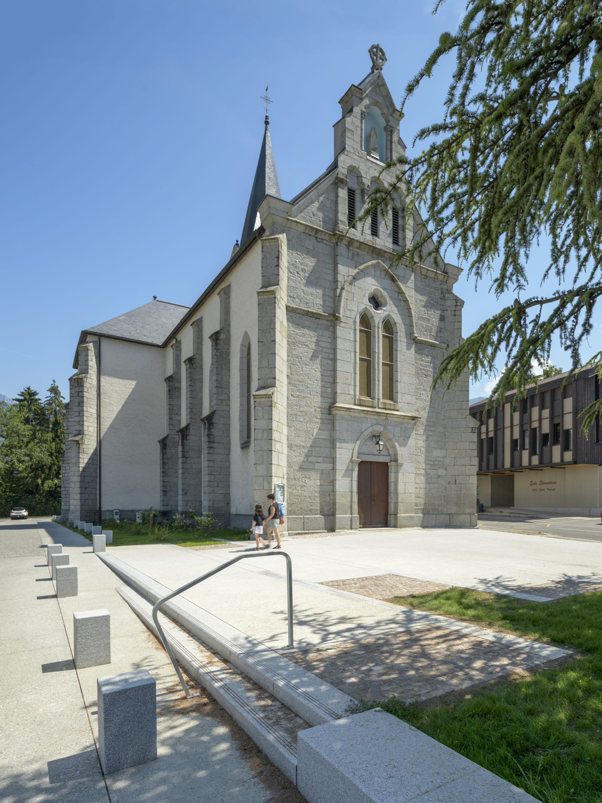 LJN - Paysagiste concepteur - Haute Savoie - Amancy - Centre bourg - Perspective - Espace public - Parc