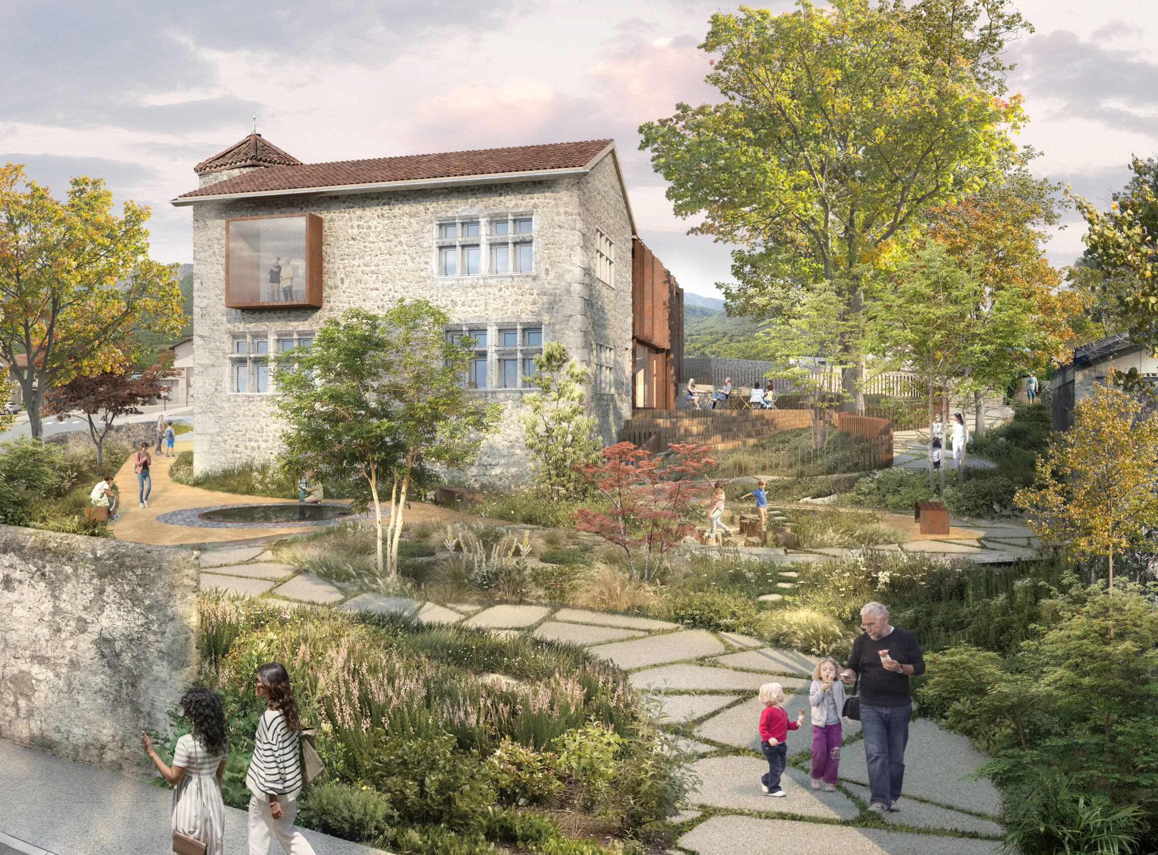 LJN - Isère - Claix - Centre bourg - Ilot Grange aux Dames - améngement d'espaces publics