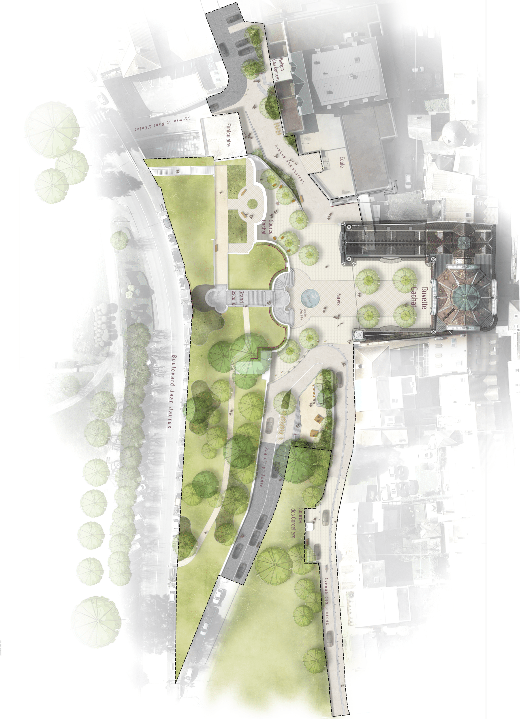 LJN - Haute-Savoie - Evian - Buvette Cachat - Source des cordeliers